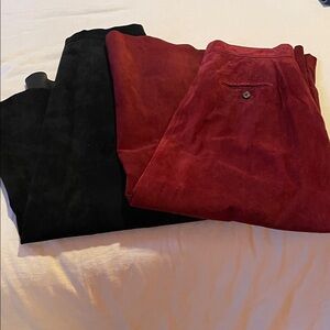 Chico's Black and Red leather Skirts